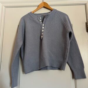 CHERRYKOKO Women's Light Blue Sweater